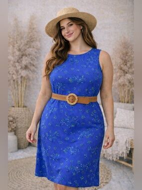 🔥5/$35🔥Vintage Leslie Fay Floral Dress | Size 12P